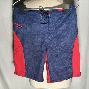 Blue and Red Mens Vineyard Vines Board Shorts Size 30